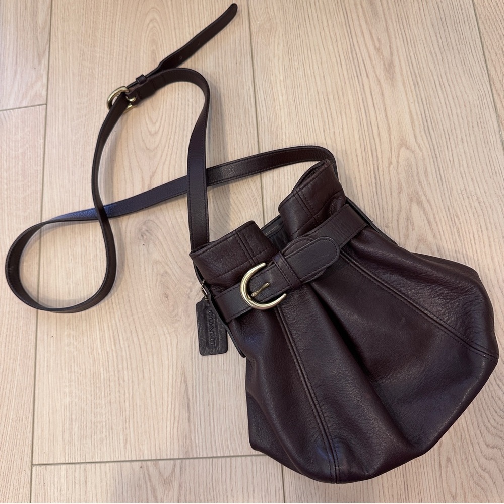 Vintage Old COACH 4156 Crossbody Bucket Bag/Shoulder Bag brown Leather - Picture 3 of 10